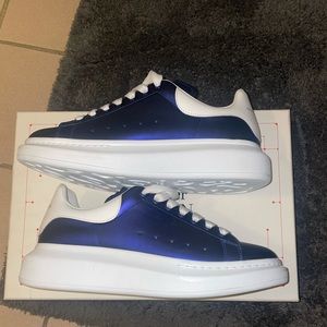 Alexander McQueen blue and white oversized sneakers